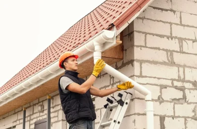 Pose et remplacement de gouttières à Étrembières